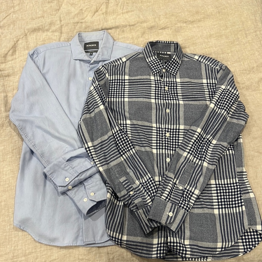 2x Bonobos Tailored Slim Fit Shirts